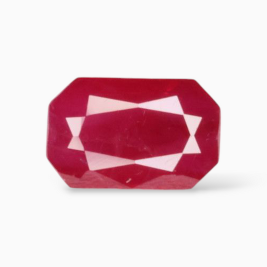Mozambique Real Ruby Gemstone In Octagon Shape 1.17 Carats 7.2x4.6mm Size
