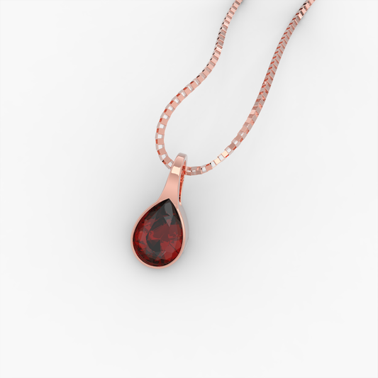 Ruby Pendants - Varvara - Rose Gold