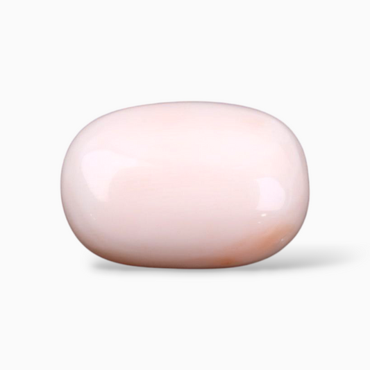 Buy Now Pink Coral Stone 11.76 Carats In Oval Cabochon Shape 11.3x16.6mm Size