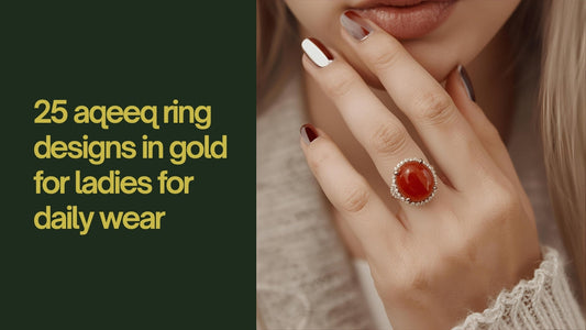 25 Aqeeq Ring Design for Ladies in Gold With Modern Look