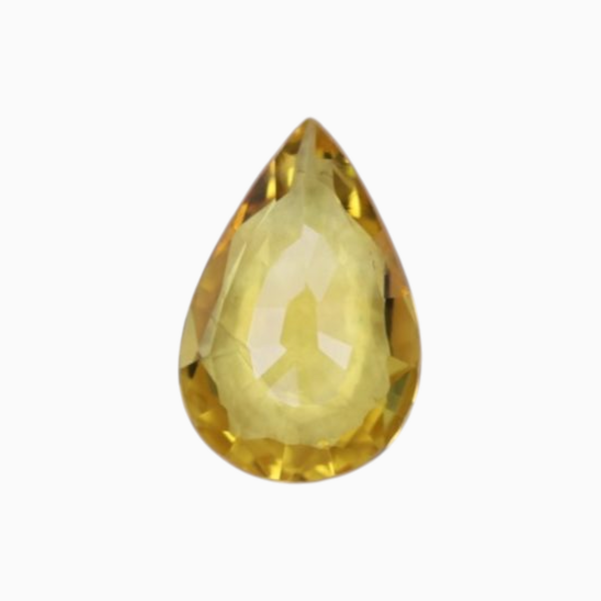 0.34 Carats in Pear Shape Yellow Sapphire Gemstone & 6x4mm Size