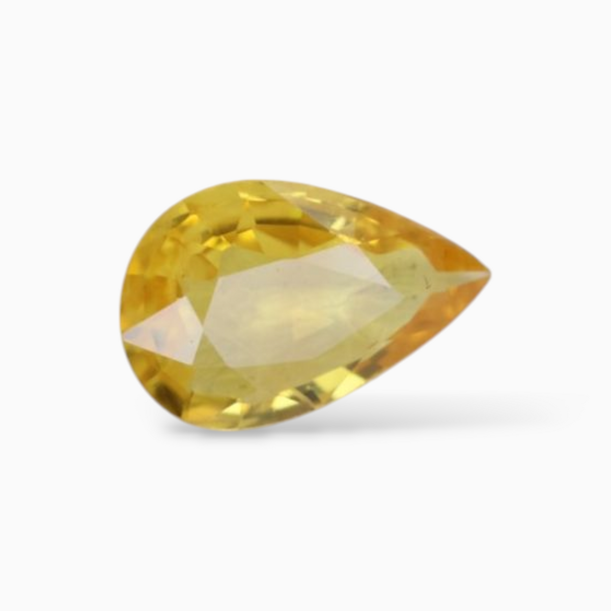 0.34 Carats in Pear Shape Yellow Sapphire Gemstone & 6x4mm Size