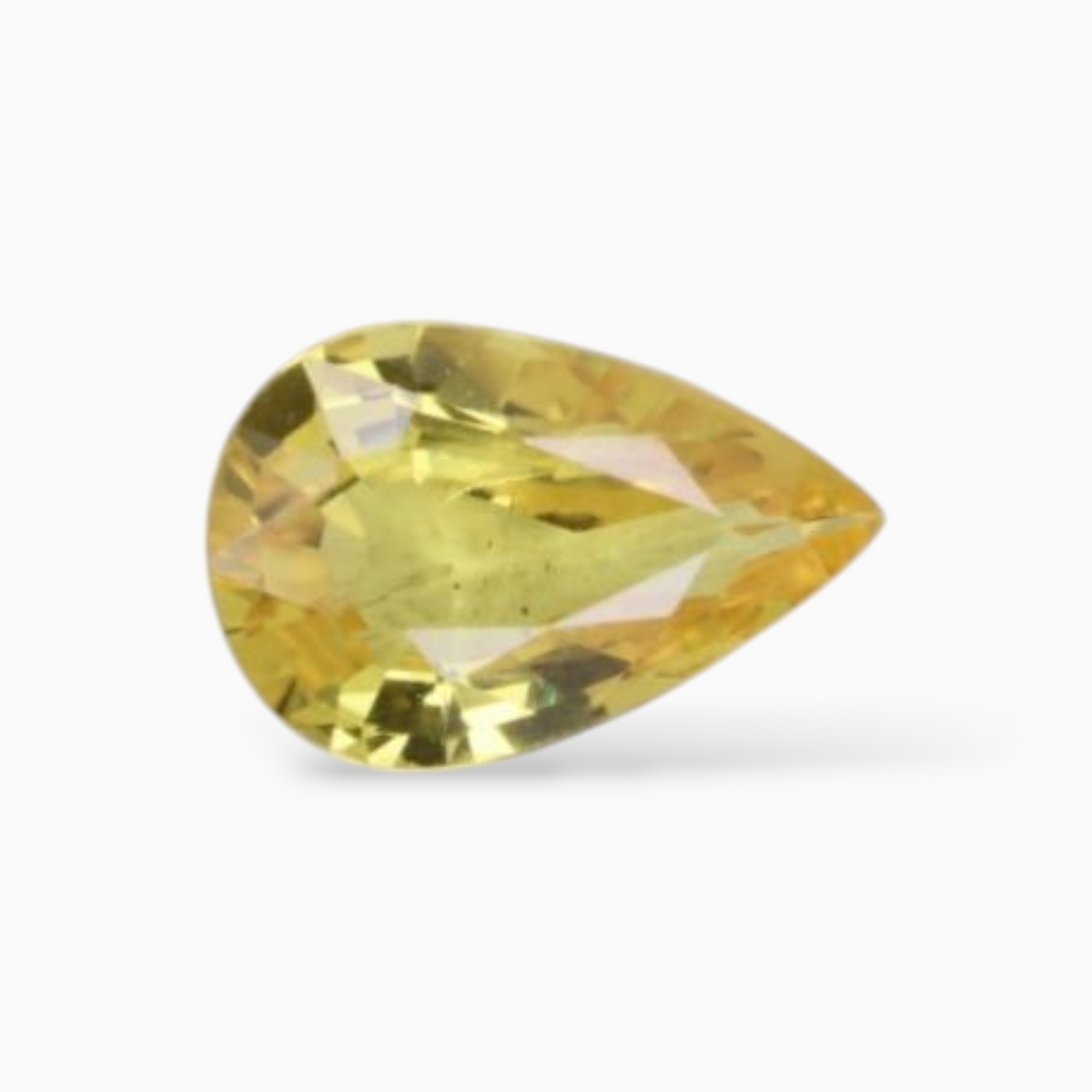 0.38 Carats in Pear Shape Yellow Sapphire Gemstone & 6x4mm Size