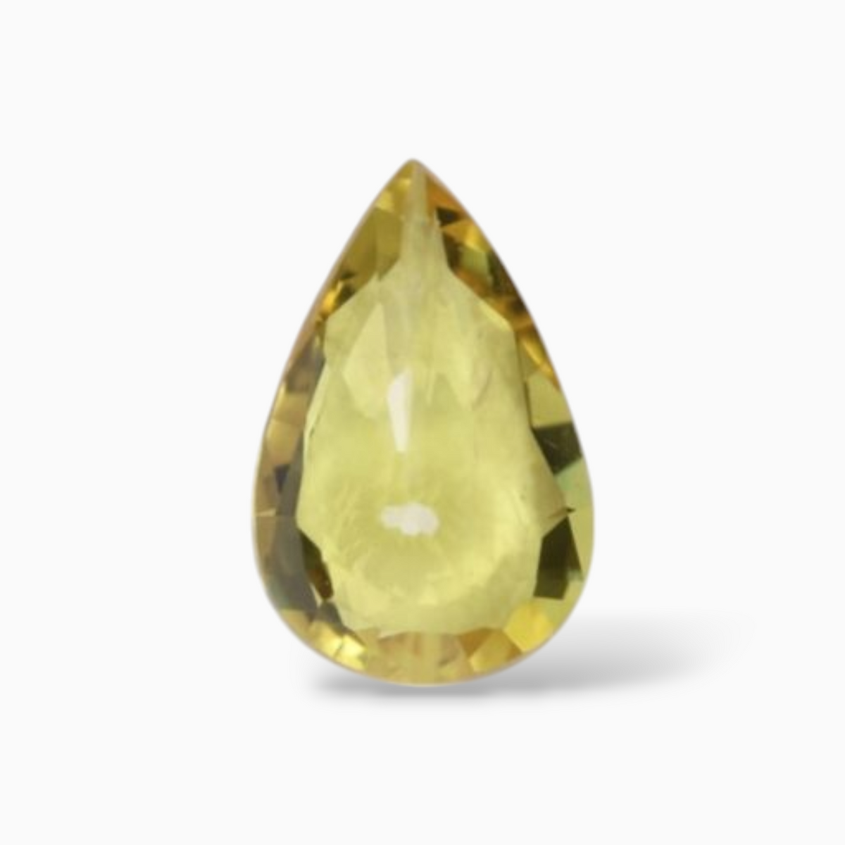 0.38 Carats in Pear Shape Yellow Sapphire Gemstone & 6x4mm Size