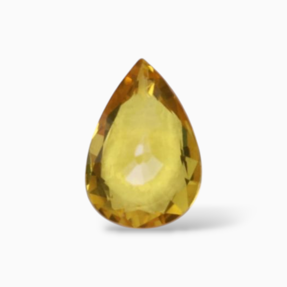 0.41 Carats in Pear Shape Yellow Sapphire Gemstone & 6x4.1mm Size