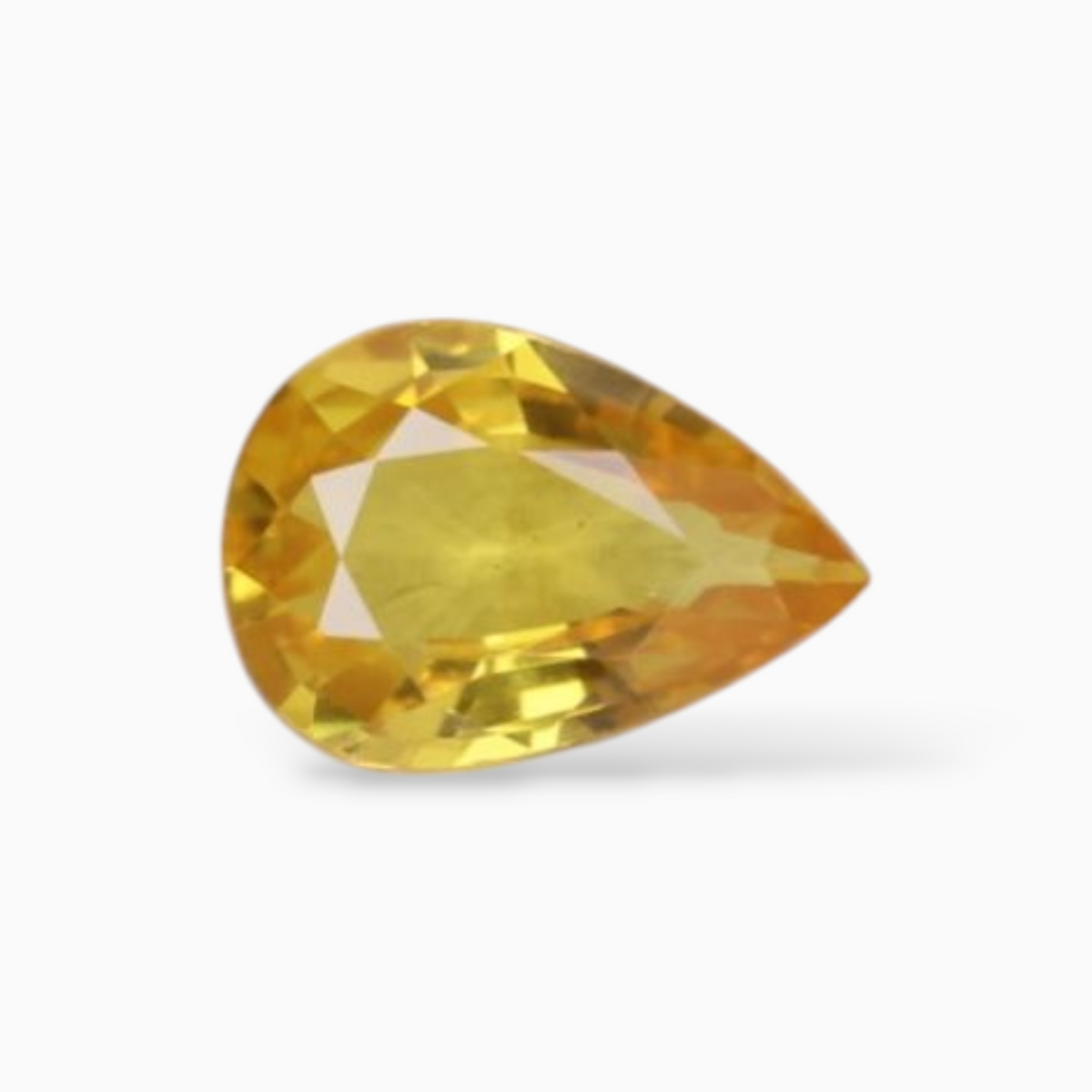 0.41 Carats in Pear Shape Yellow Sapphire Gemstone & 6x4.1mm Size