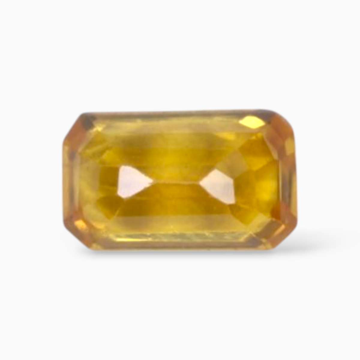 0.37 Carats in Emerald Cut  Shape Yellow Sapphire Gemstone & 5x3mm Size
