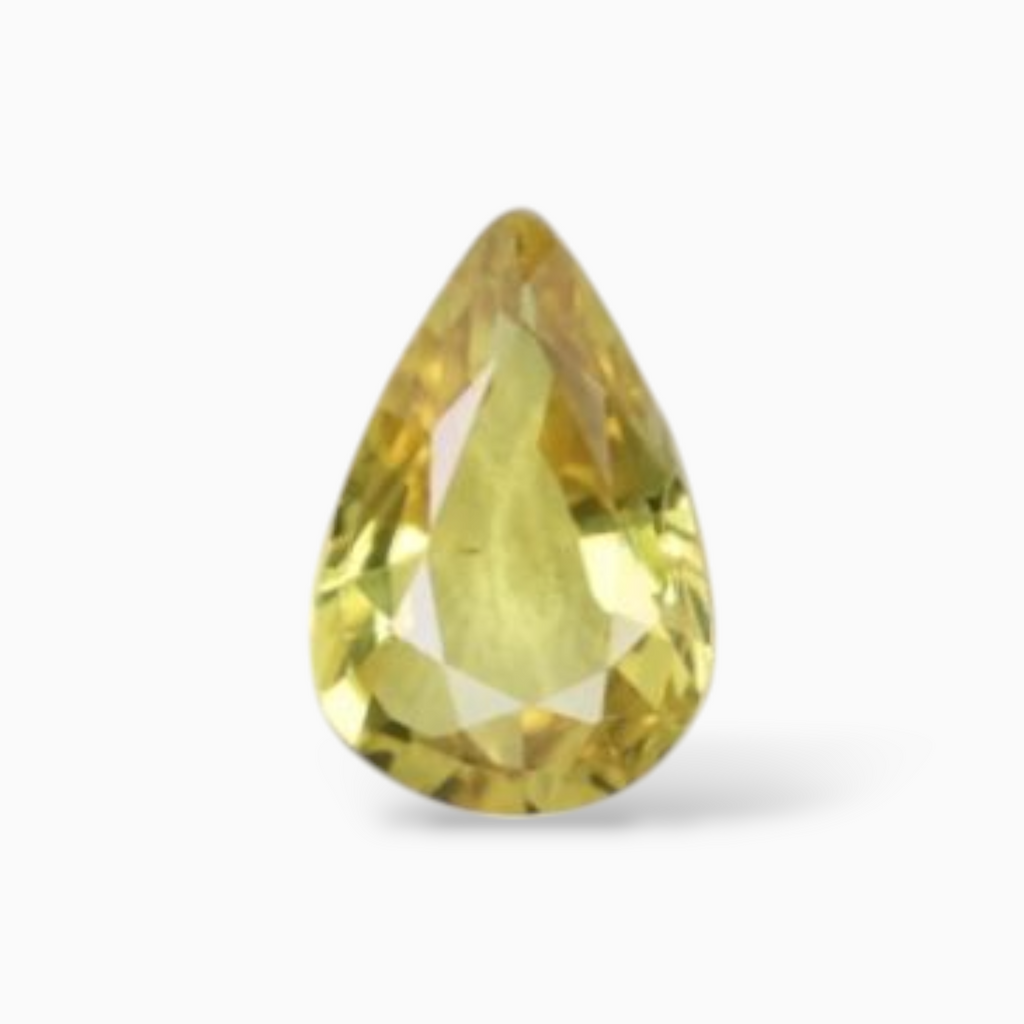 0.43 Carats in Pear Shape Yellow Sapphire Gemstone & 5.9x4.1mm Size