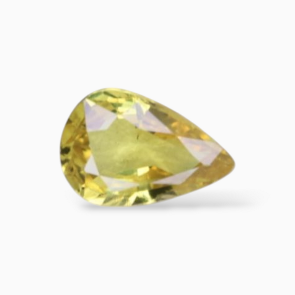 0.43 Carats in Pear Shape Yellow Sapphire Gemstone & 5.9x4.1mm Size