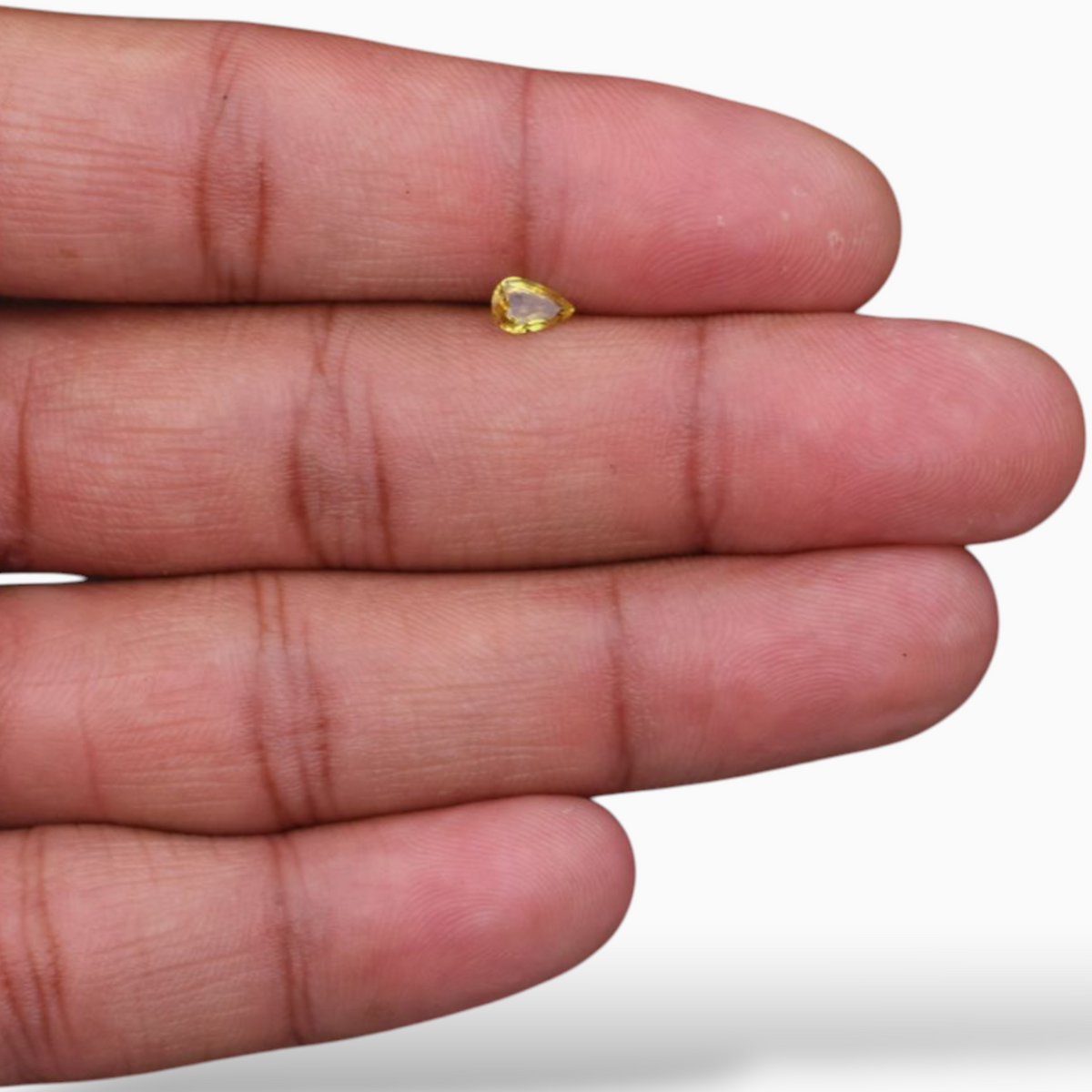 0.43 Carats in Pear Shape Yellow Sapphire Gemstone & 5.9x4.1mm Size