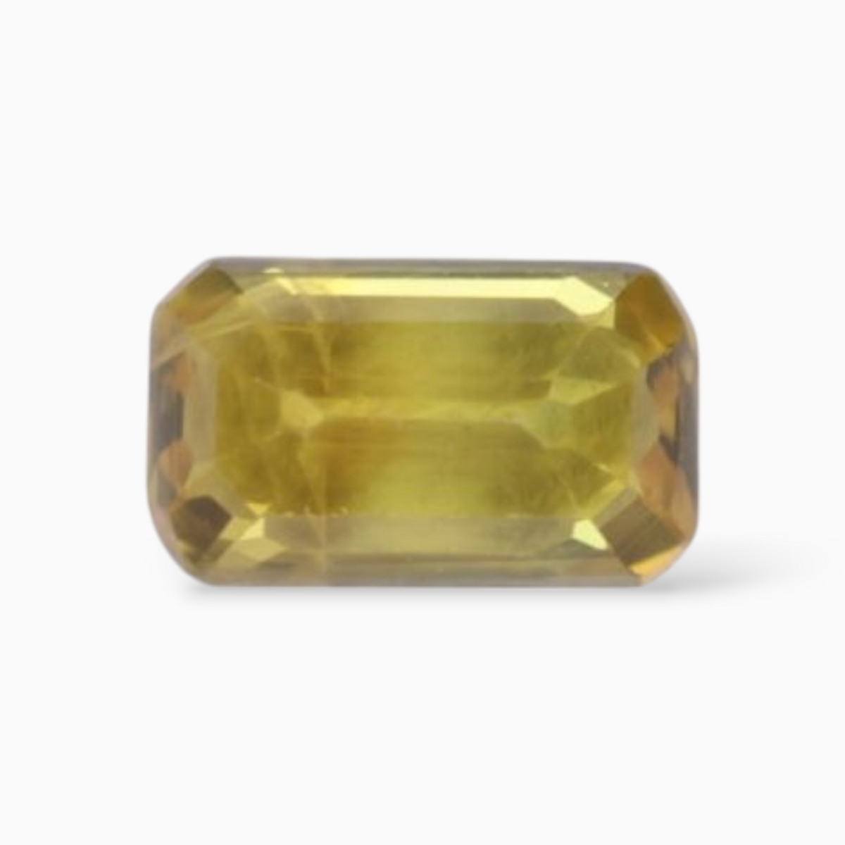 0.46 Carats in Emerald Cut  Shape Yellow Sapphire Gemstone & 5.1x3mm Size