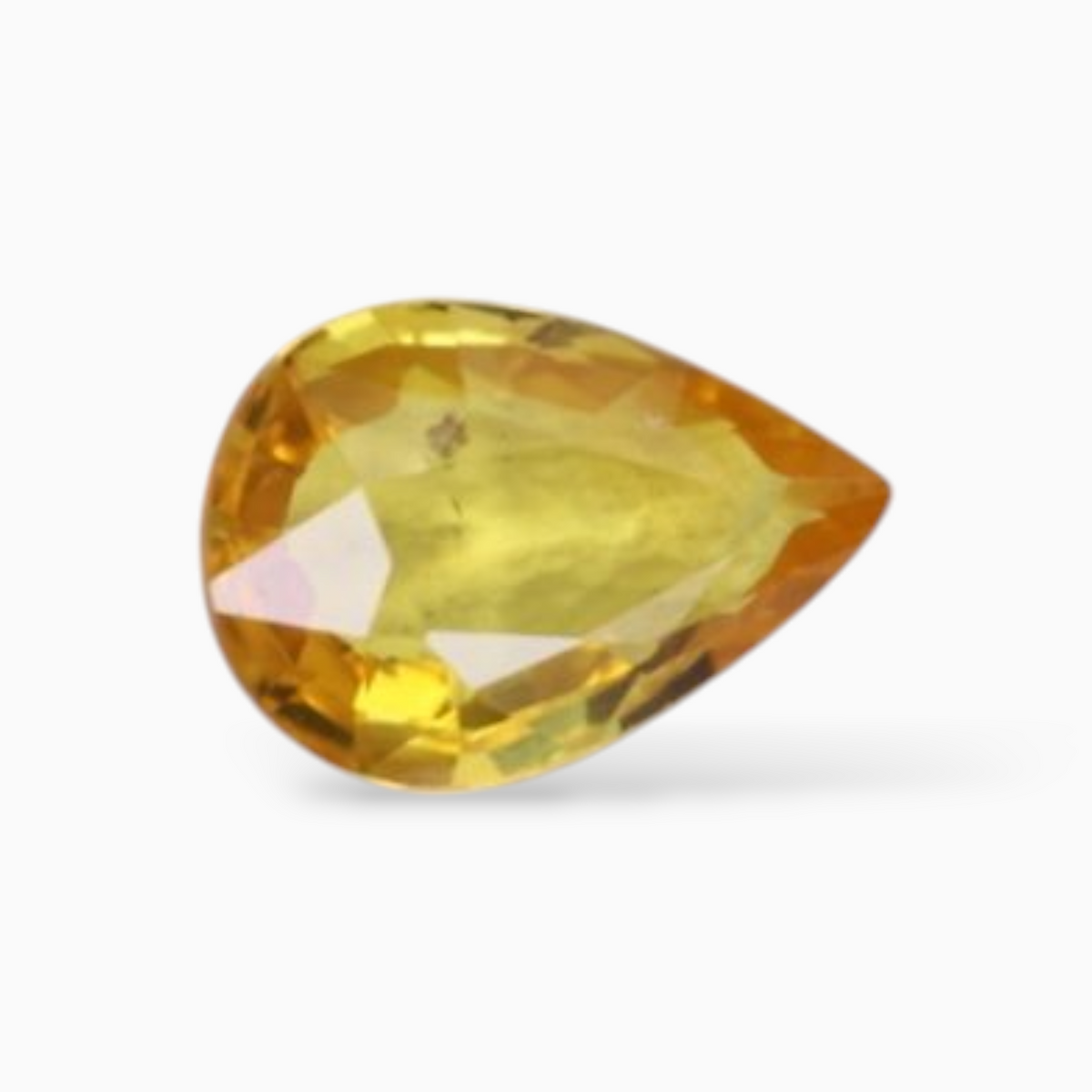 0.50 Carats in Pear Shape Yellow Sapphire Gemstone & 6x4.1mm Size