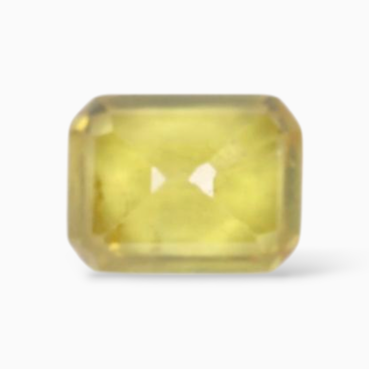0.52 Carats Yellow Sapphire Stone  Emerald Cut  Shape & 5x4mm Size