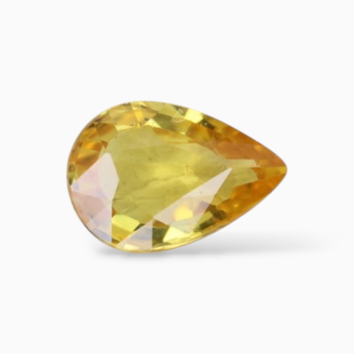 0.58 Carats in Pear Shape Yellow Sapphire Gemstone & 6x4mm Size
