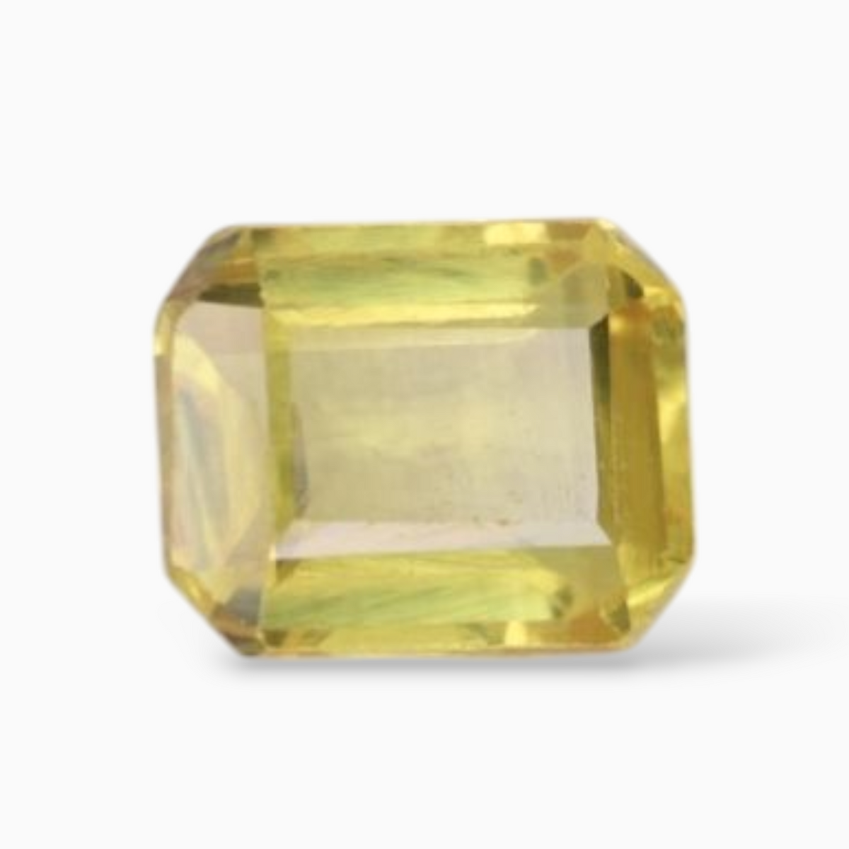 0.63 Carats Yellow Sapphire Stone  Emerald Cut  Shape & 5x4mm Size