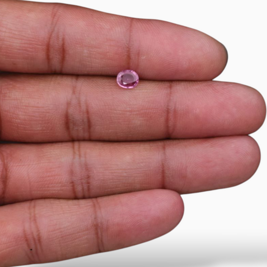 0.66 Carats Natural Pink Sapphire Stone In Oval Shape 6x5.3mm Size