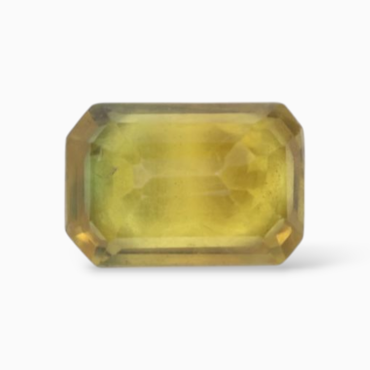 0.70 Carats Yellow Sapphire Stone  Emerald Cut  Shape & 6x4mm Size
