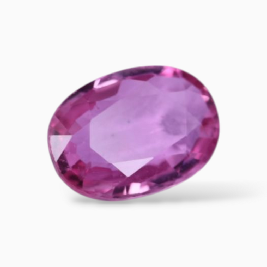 0.85 Carats Natural Pink Sapphire Stone In Oval Shape 7x5mm Size