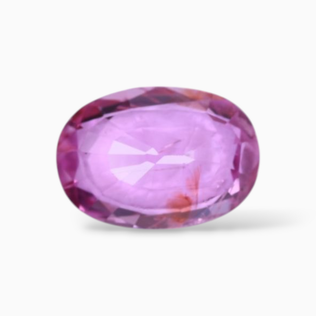 0.87 Carats Natural Pink Sapphire Stone In Oval Shape 7x5mm Size
