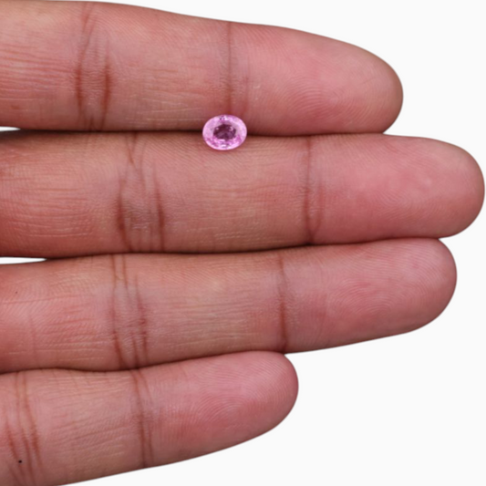 0.96 Carats Natural Pink Sapphire Stone In Oval Shape 6.6x5.2mm Size