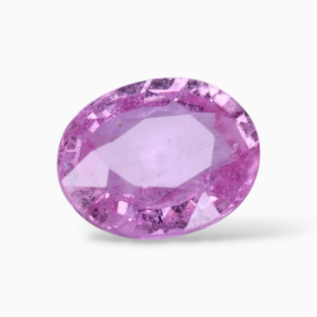 0.96 Carats Natural Pink Sapphire Stone In Oval Shape 6.6x5.2mm Size