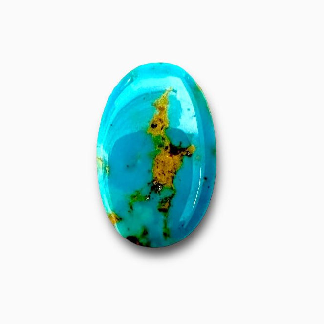 Natural Iran Turquoise 24.51 Carats Heart Cabochon Shape (26.5X16mm )