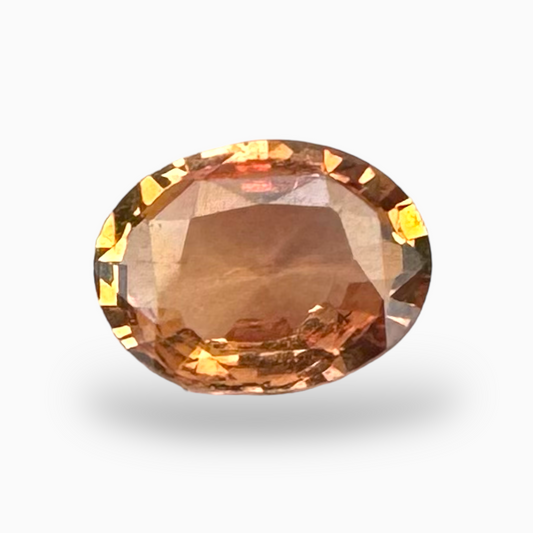 1.05 Carats Padparadscha Sapphire Natural Stone Oval 7.60 × 5.80 × 2.77 mm