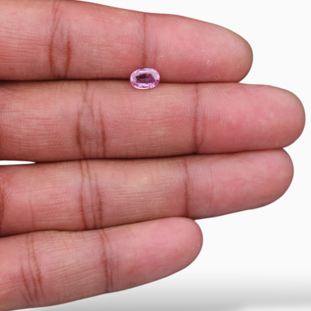 1.06 Carats Natural Pink Sapphire Stone In Oval Shape 7.1x5mm Size