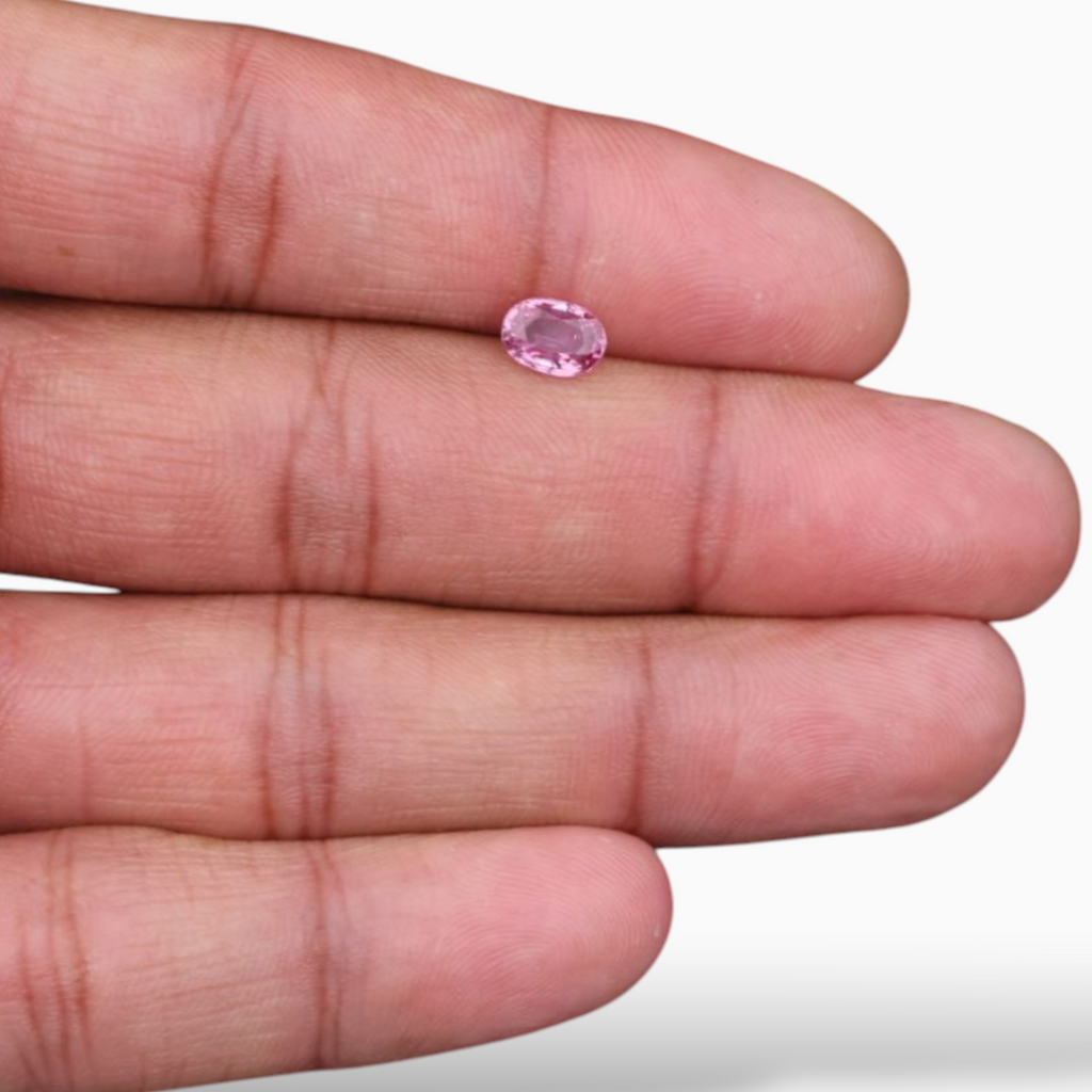 1.15 Carats Natural Pink Sapphire Stone In Oval Shape 7.1x5mm Size