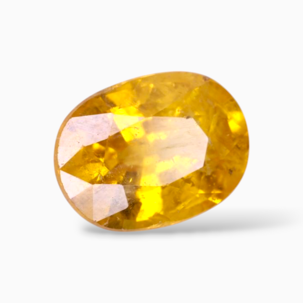1.35 Carats Yellow Sapphire Stone Oval Shape & 8.1x6mm Size