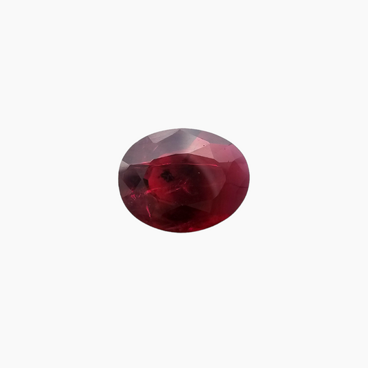 1.56 Carat Natural Ruby Oval Cut Gem from Mozambique Rich Red Color
