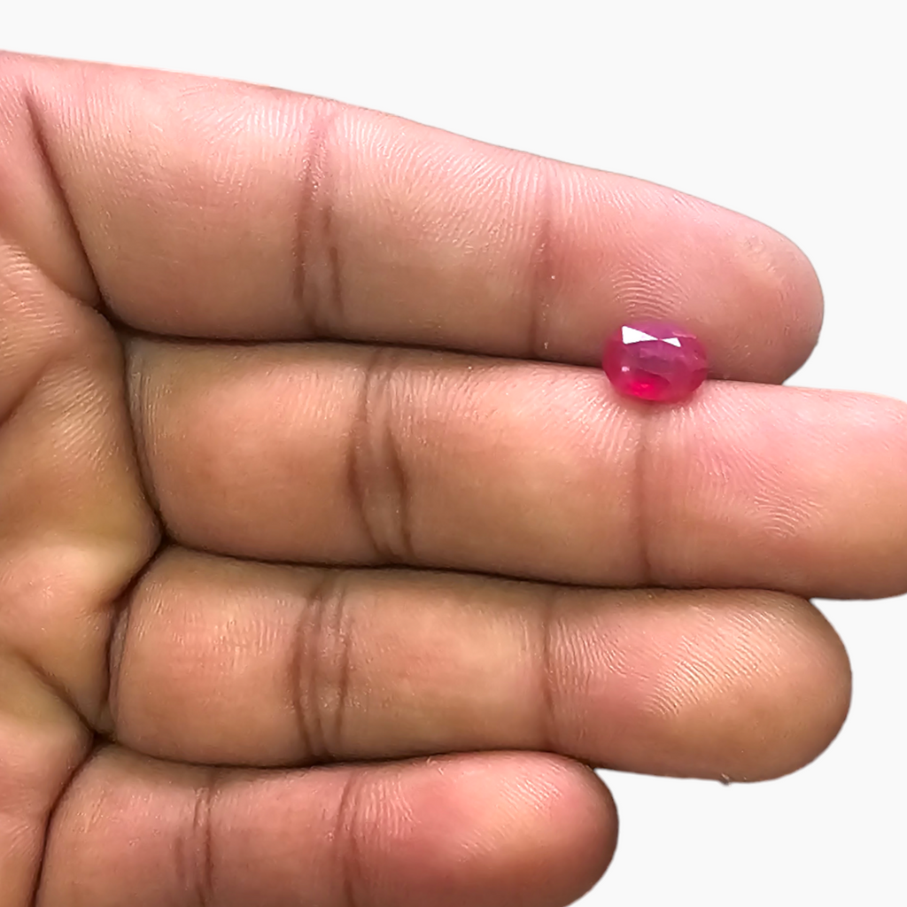 Mozambique Gemstone of Natural Ruby in Pink 1.74 Carats Oval Shape
