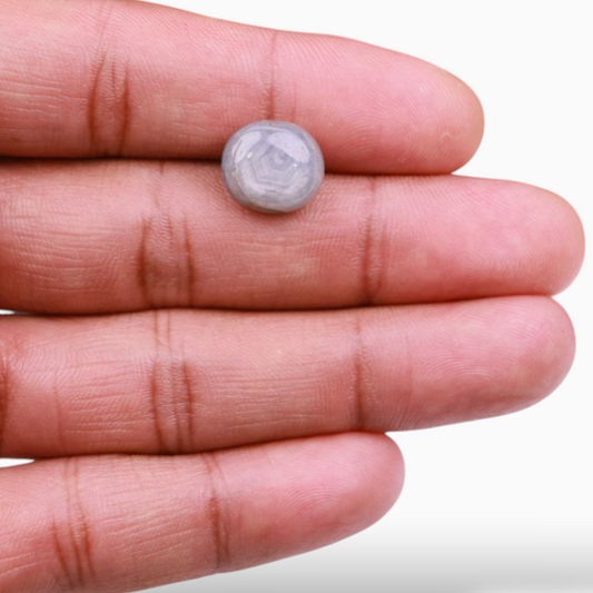 10.08 Carats Star Blue Sapphire in Oval Cabochon Shape & 12.7x11.5mm Size