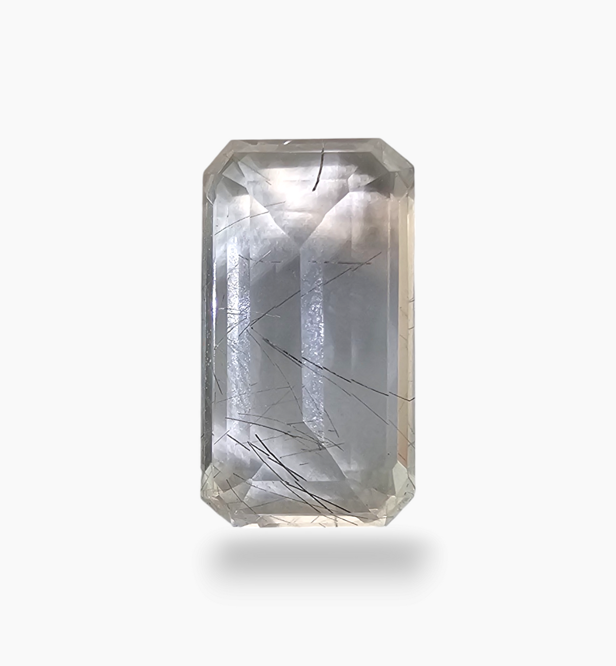 Copper Rutile Stone Emerald Cut 10.20 Carats 18.5x10.5 mm