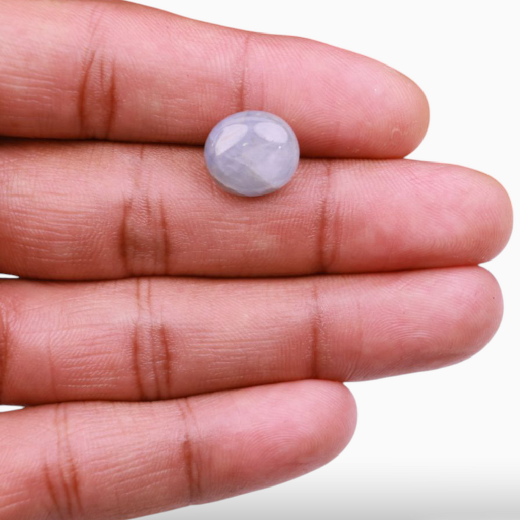 10.97 Carats Star Blue Sapphire in Oval Cabochon Shape & 13.2x11.9mm Size