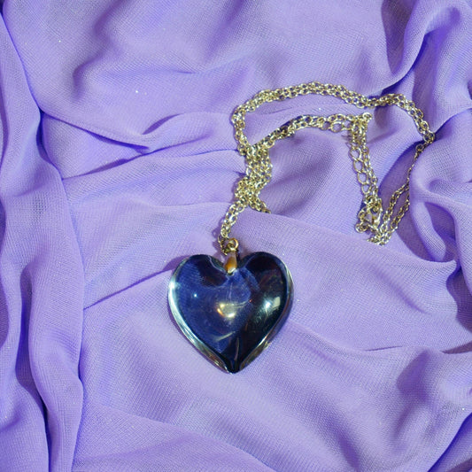 London Blue Topaz Stone 18K White Gold Heart Shape Pendant (PEN0166)