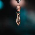 Beautiful Orange Stone Pure Silver 925 Stick Shape Pendant (PEN0167)