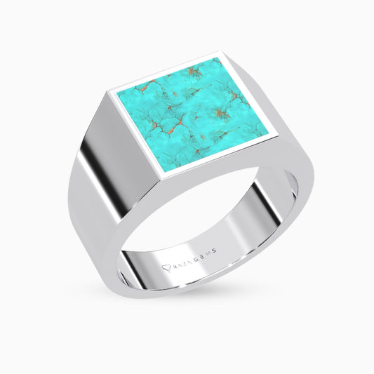 Turquoise (Feroza) Hamida Ring Silver