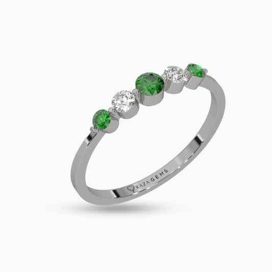Emerald Ring Aisha Silver 925