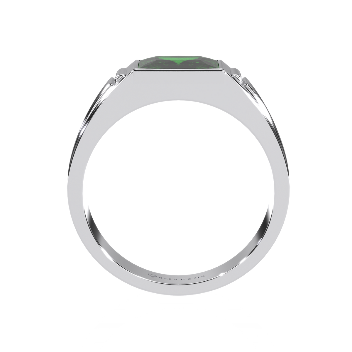 Emerald Ring Hassan  Silver