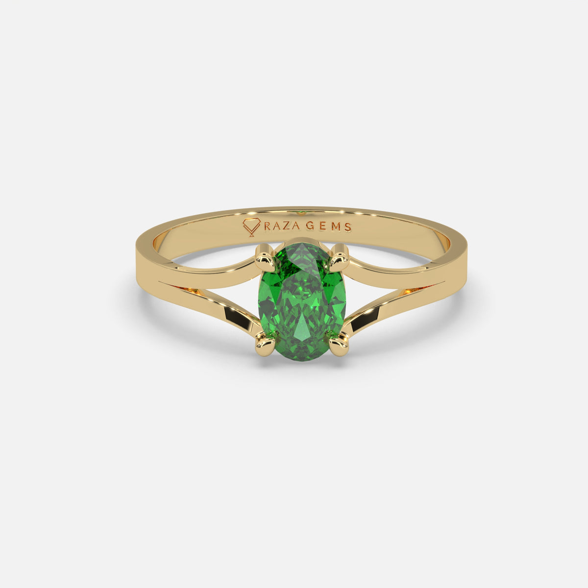 Shahd Emerald Ring 18K Yellow Gold