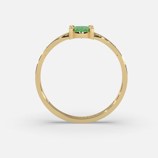 Shahd Emerald Ring 18K Yellow Gold