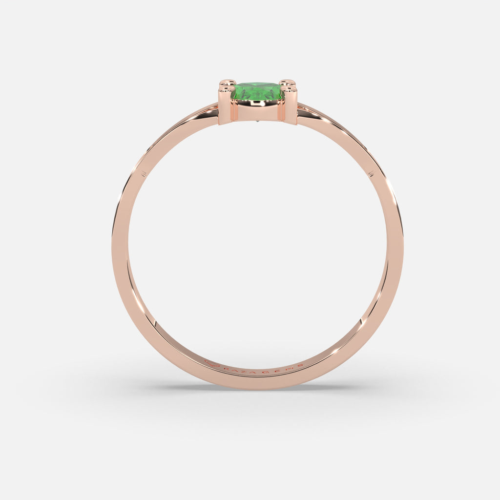Shazi Emerald Ring 18K Rose Gold