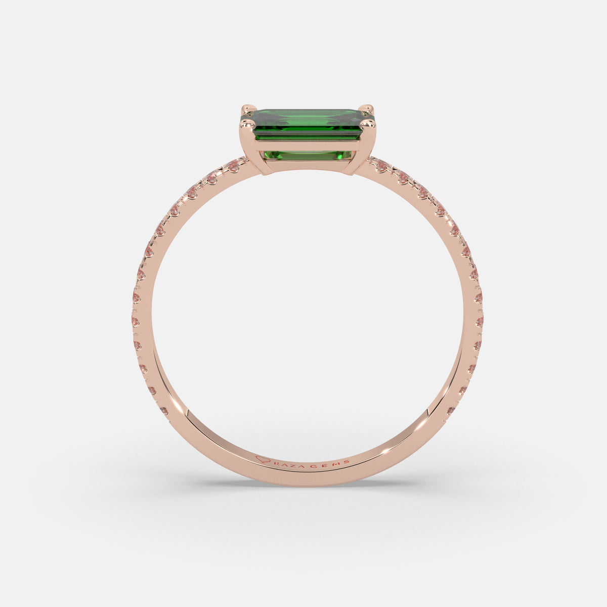Raja	 Emerald Ring 18k Rose Gold