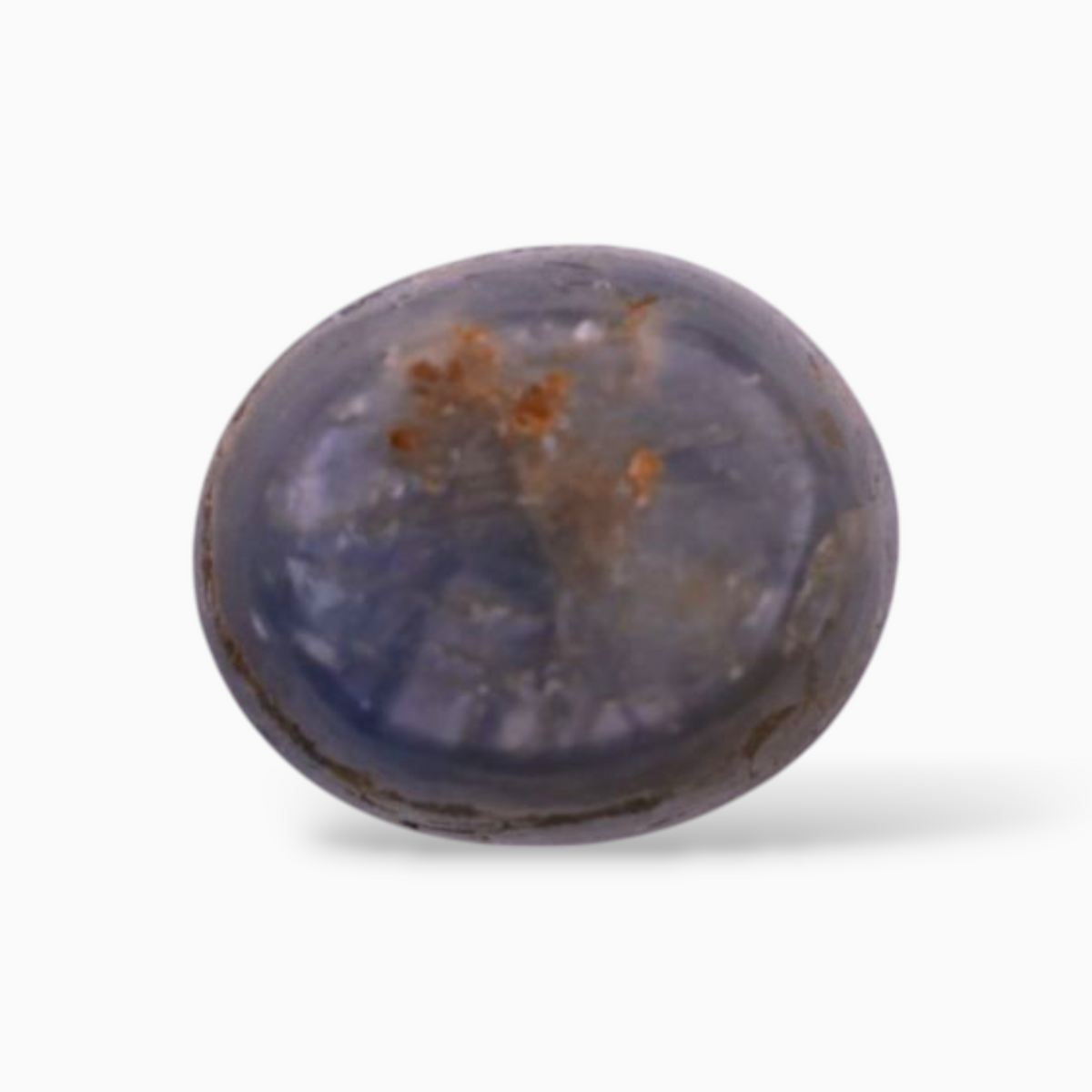 11.38 Carats Star Blue Sapphire in Oval Cabochon Shape & 12.6x10.8mm Size