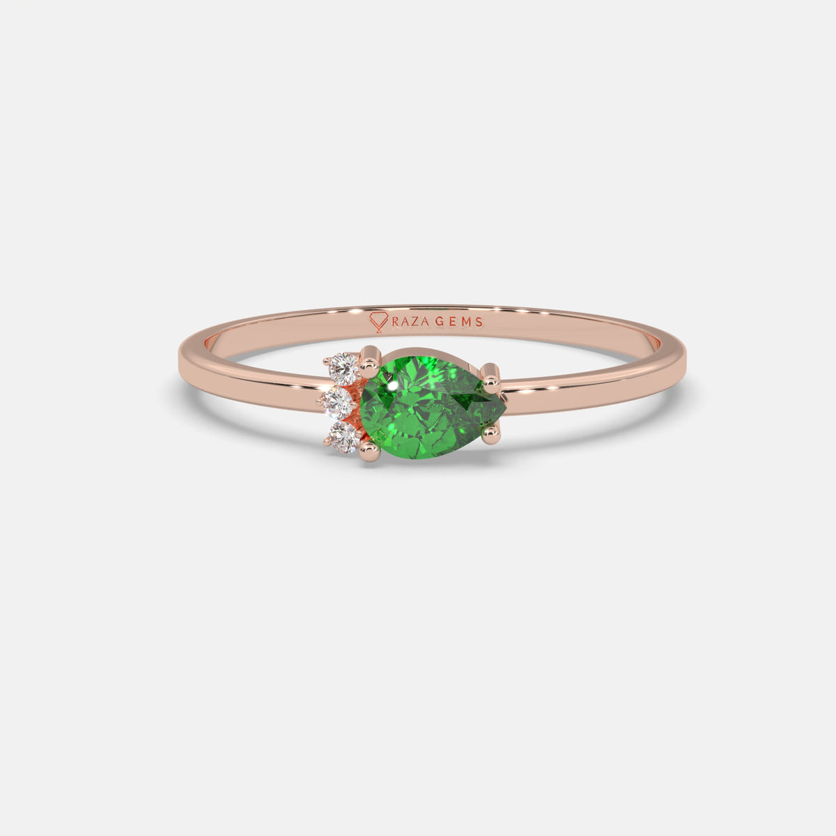 Hayfa Emerald Ring 18K Rose Gold