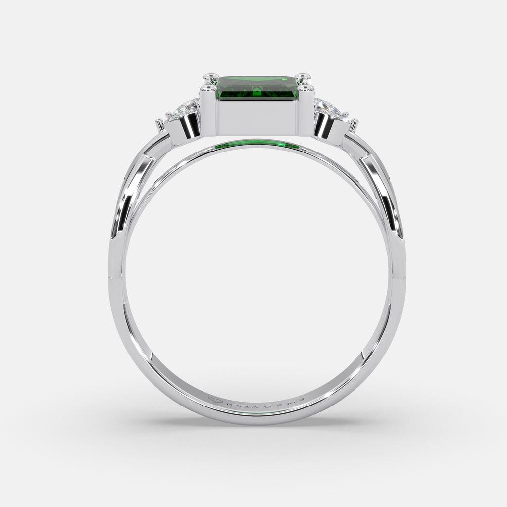 Fatin Emerald Ring Silver 926