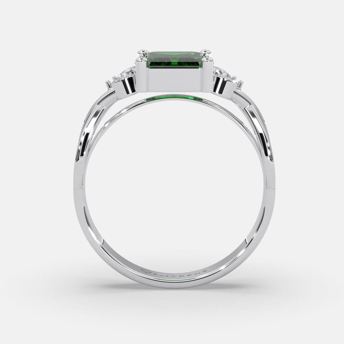 Fatin Emerald Ring Silver 926