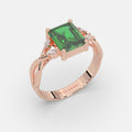 Eman Emerald Ring 18K Rose Gold