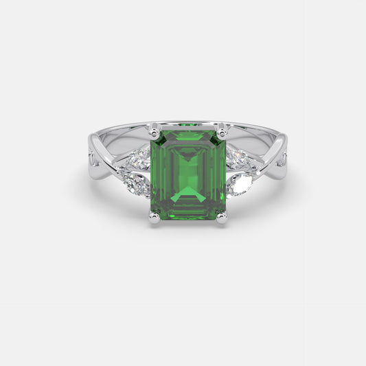 Fatin Emerald Ring Silver 926